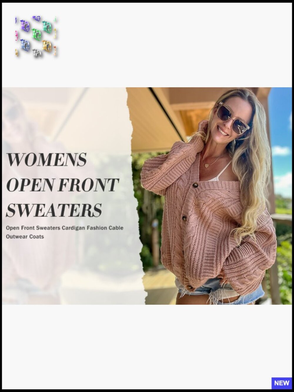 Oversized Cardigan Sweaters Fall Winter Lightweight Soft Knit Open Front Button - Picture 6 of 7